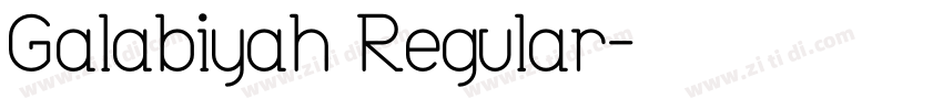 Galabiyah Regular字体转换